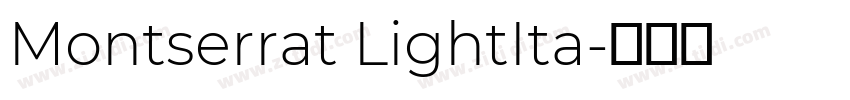 Montserrat LightIta字体转换